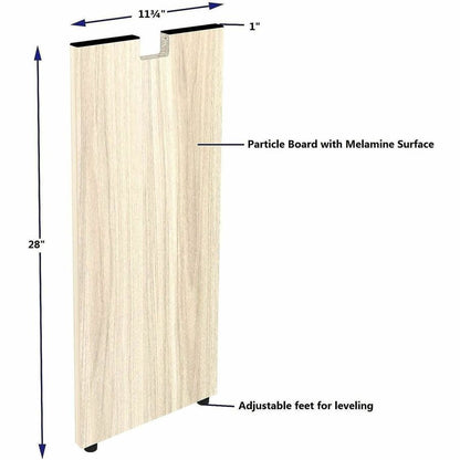 Lorell Essentials Credenza Half-Leg, 28.5" Height x 12" Width x 1" Depth, Modern Elm (LLR66315)