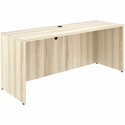 Lorell Essentials Credenza Shell, 1" Thickness Table Top, 29.5" Height x 70.9" Width x 23.6" Depth, Silver Brush, Modern Elm (LLR66311)