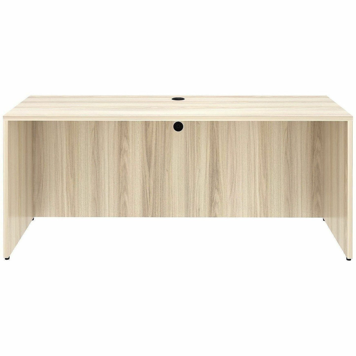 Lorell Essentials Credenza Shell, 1" Thickness Table Top, 29.5" Height x 70.9" Width x 23.6" Depth, Silver Brush, Modern Elm (LLR66311)
