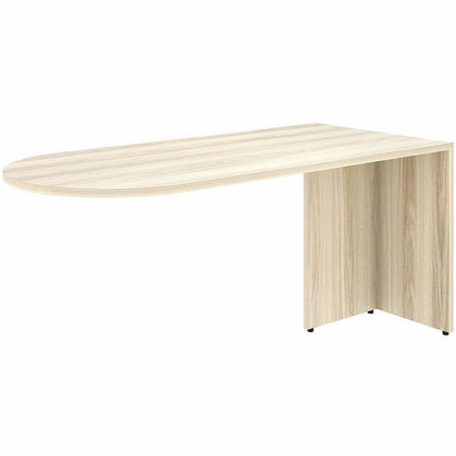 Lorell Essentials Peninsula Desk Box 1 of 2, 1" Thickness Table Top, 29.5" Height x 66" Width x 30" Depth, Modern Elm (LLR66314)