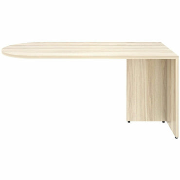 Lorell Essentials Peninsula Desk Box 1 of 2, 1" Thickness Table Top, 29.5" Height x 66" Width x 30" Depth, Modern Elm (LLR66314)