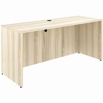 Lorell Essentials Credenza Shell, 1" Thickness Table Top, 29.5" Height x 66" Width x 24" Depth, Silver Brush, Modern Elm (LLR66312)
