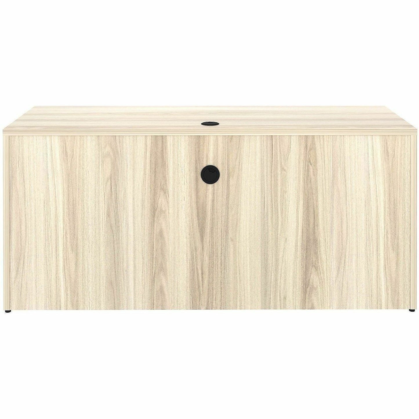 Lorell Essentials Credenza Shell, 1" Thickness Table Top, 29.5" Height x 66" Width x 24" Depth, Silver Brush, Modern Elm (LLR66312)