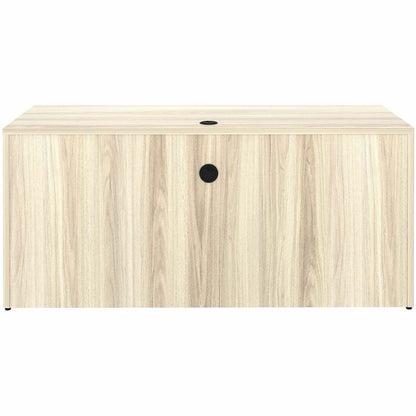 Lorell Essentials Credenza Shell, 1" Thickness Table Top, 29.5" Height x 66" Width x 24" Depth, Silver Brush, Modern Elm (LLR66312)