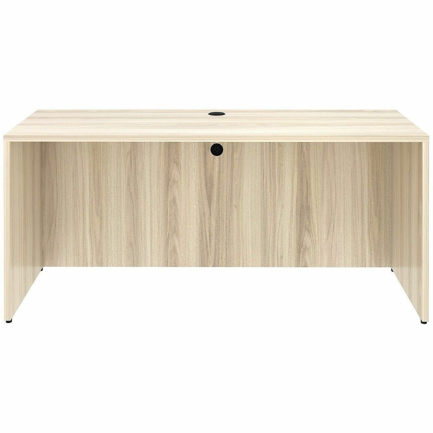 Lorell Essentials Credenza Shell, 1" Thickness Table Top, 29.5" Height x 66" Width x 24" Depth, Silver Brush, Modern Elm (LLR66312)