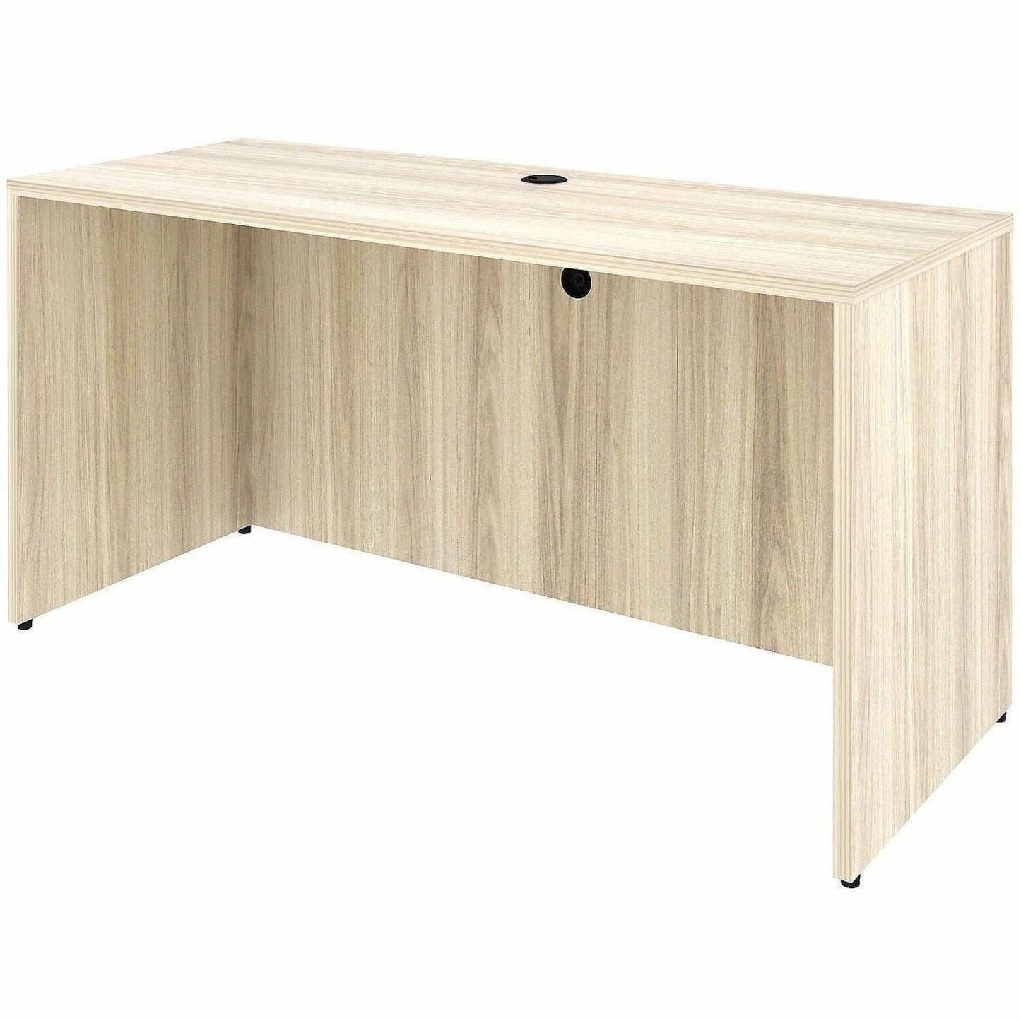 Lorell Essentials Credenza Shell, 1" Thickness Table Top, 29.5" Height x 60" Width x 24" Depth, Silver Brush, Modern Elm (LLR66313)