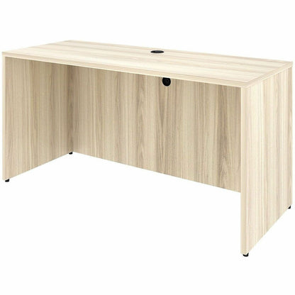 Lorell Essentials Credenza Shell, 1" Thickness Table Top, 29.5" Height x 60" Width x 24" Depth, Silver Brush, Modern Elm (LLR66313)