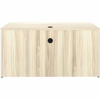 Lorell Essentials Credenza Shell, 1" Thickness Table Top, 29.5" Height x 60" Width x 24" Depth, Silver Brush, Modern Elm (LLR66313)