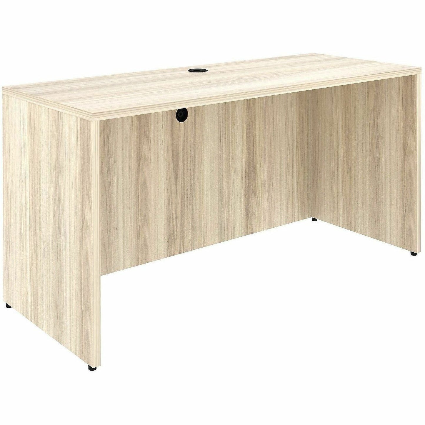 Lorell Essentials Credenza Shell, 1" Thickness Table Top, 29.5" Height x 60" Width x 24" Depth, Silver Brush, Modern Elm (LLR66313)