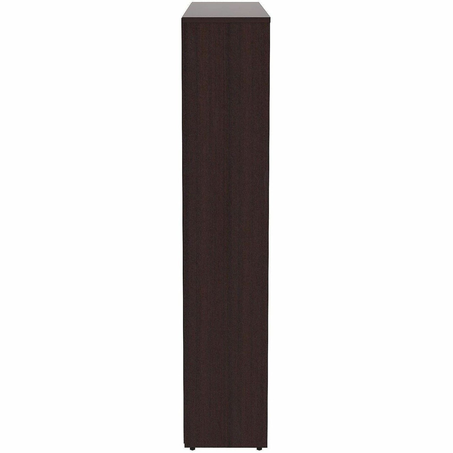 Lorell Essentials Espresso Laminate Bookcase, 36" Width x 12" Depth x 60" Height, Espresso (LLR18250)
