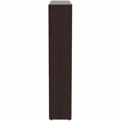 Lorell Essentials Espresso Laminate Bookcase, 36" Width x 12" Depth x 60" Height, Espresso (LLR18250)