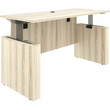 Lorell Essentials 72" Sit-to-Stand Desk Shell, 1" Thickness Table Top, 49" Height x 72" Width x 29" Depth, Modern Elm (LLR66307)