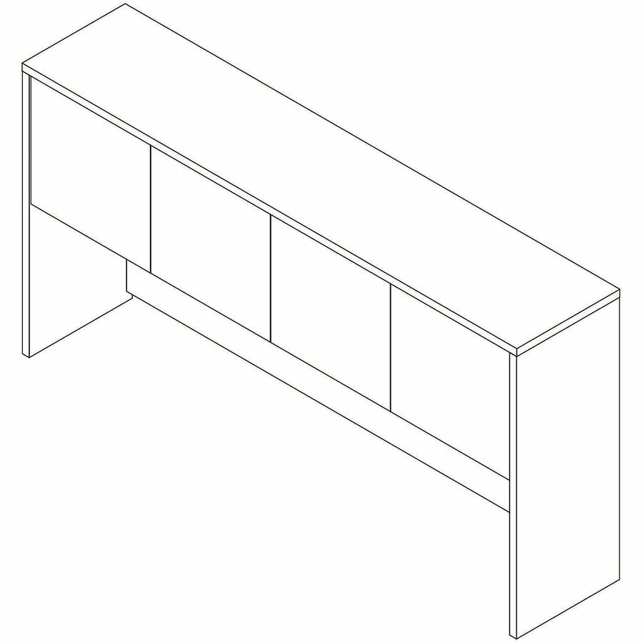 Lorell Essentials 3-Door Stack-On Hutch, 36" Height x 60" Width x 15" Depth, Modern Elm (LLR66318)