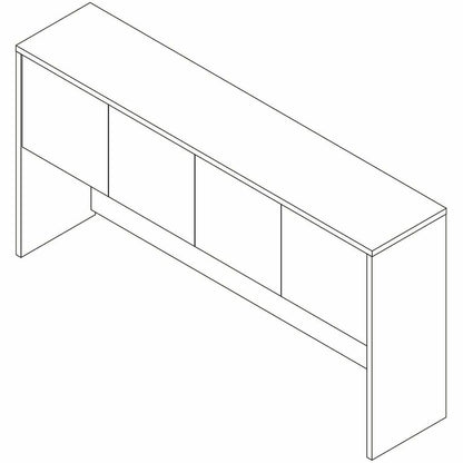 Lorell Essentials 3-Door Stack-On Hutch, 36" Height x 60" Width x 15" Depth, Modern Elm (LLR66318)