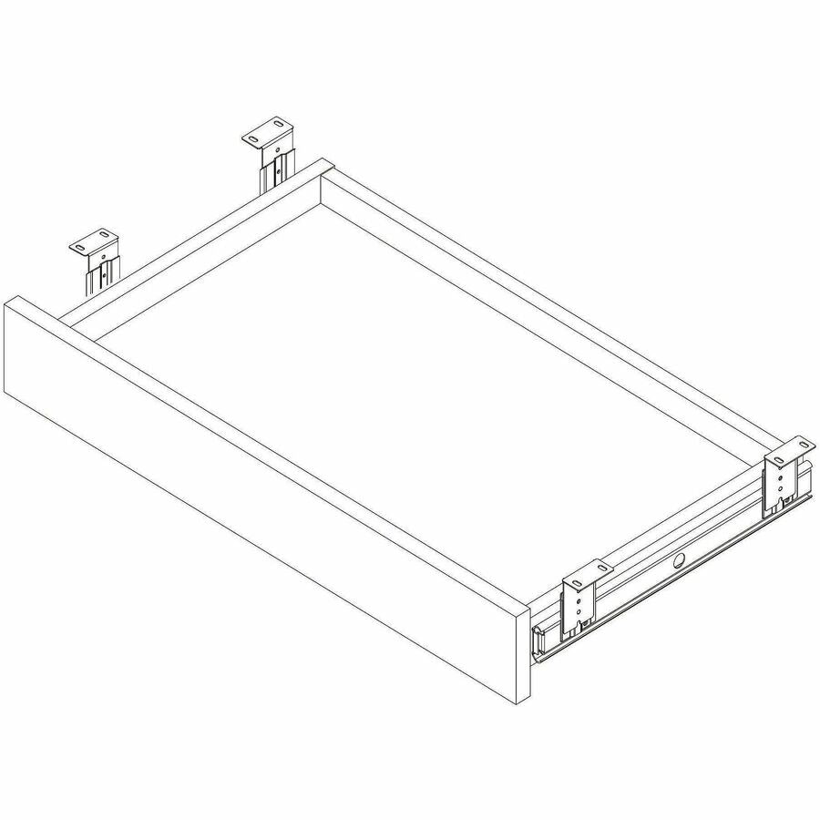Lorell Essentials Universal Center Drawer, 5.1" Height x 16.7" Width x 28.4" Depth, Modern Elm (LLR66310)