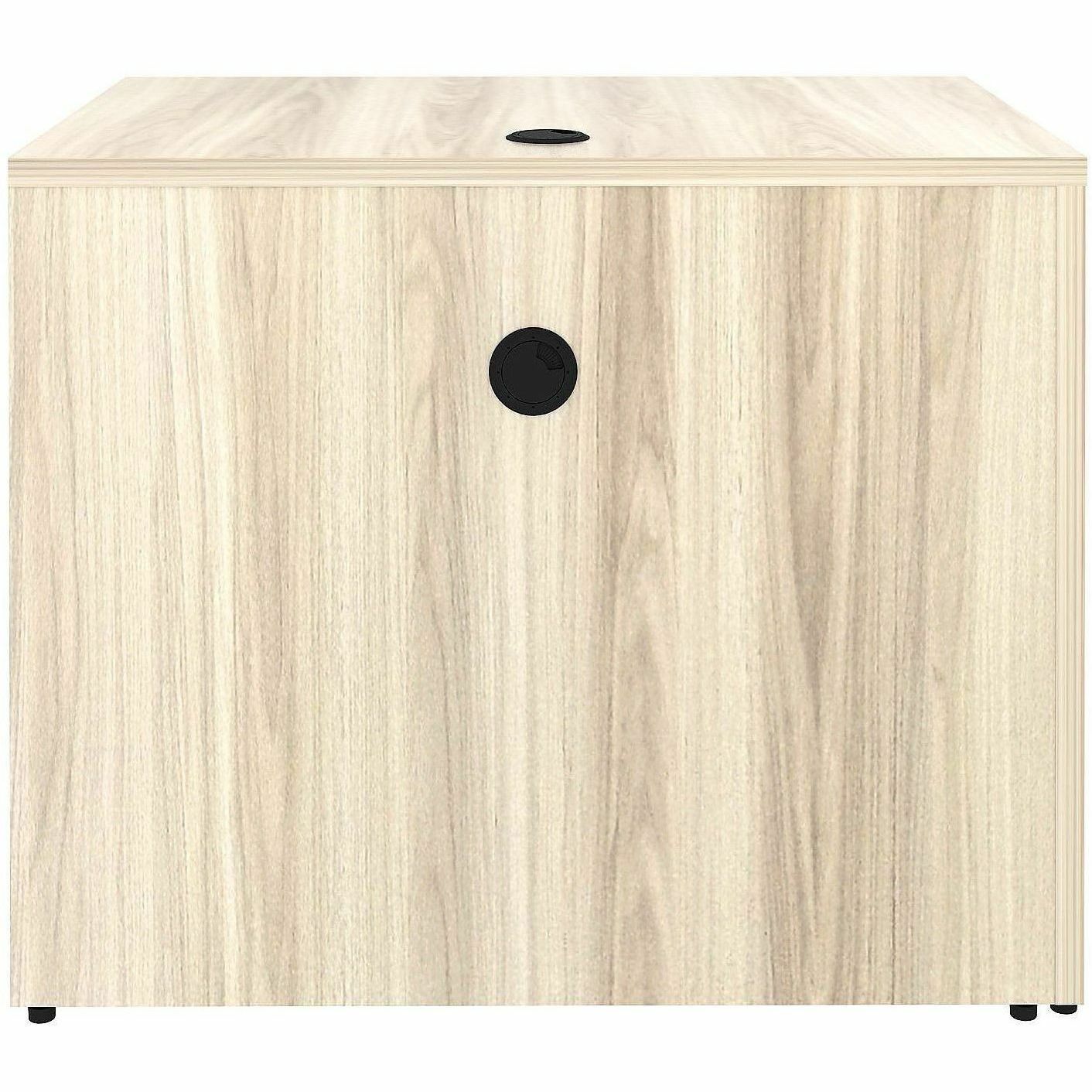 Lorell Essentials Rectangular Return Shell, 1" Thickness Table Top, 29.5" Height x 35" Width x 24" Depth, Modern Elm (LLR66322)