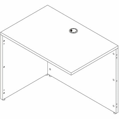 Lorell Essentials Rectangular Return Shell, 1" Thickness Table Top, 29.5" Height x 35" Width x 24" Depth, Modern Elm (LLR66322)