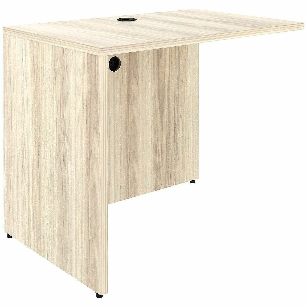 Lorell Essentials Rectangular Return Shell, 1" Thickness Table Top, 29.5" Height x 35" Width x 24" Depth, Modern Elm (LLR66322)