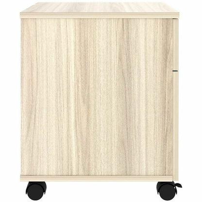 Lorell Essentials 2-Drawer Mobile Pedestal, 22.9" Height x 15.7" Width x 19.9" Depth, Modern Elm (LLR66327)