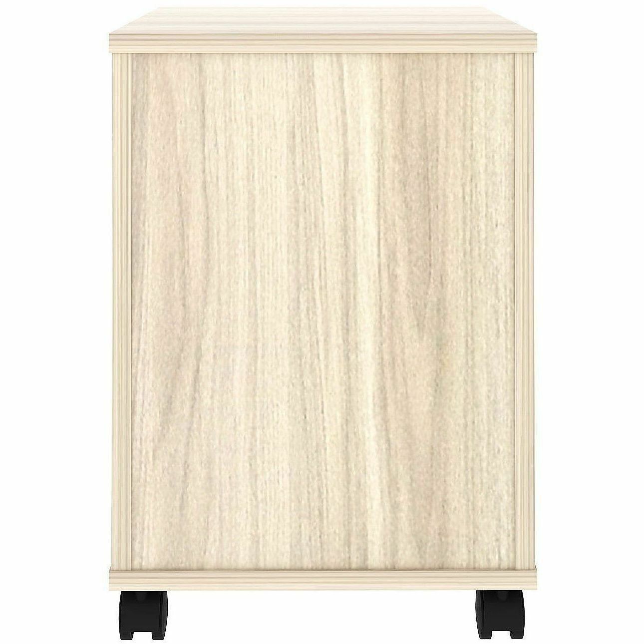 Lorell Essentials 2-Drawer Mobile Pedestal, 22.9" Height x 15.7" Width x 19.9" Depth, Modern Elm (LLR66327)