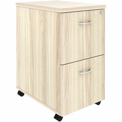 Lorell Essentials 2-Drawer Mobile Pedestal, 28.3" Height x 16" Width x 22" Depth, Modern Elm (LLR66329)