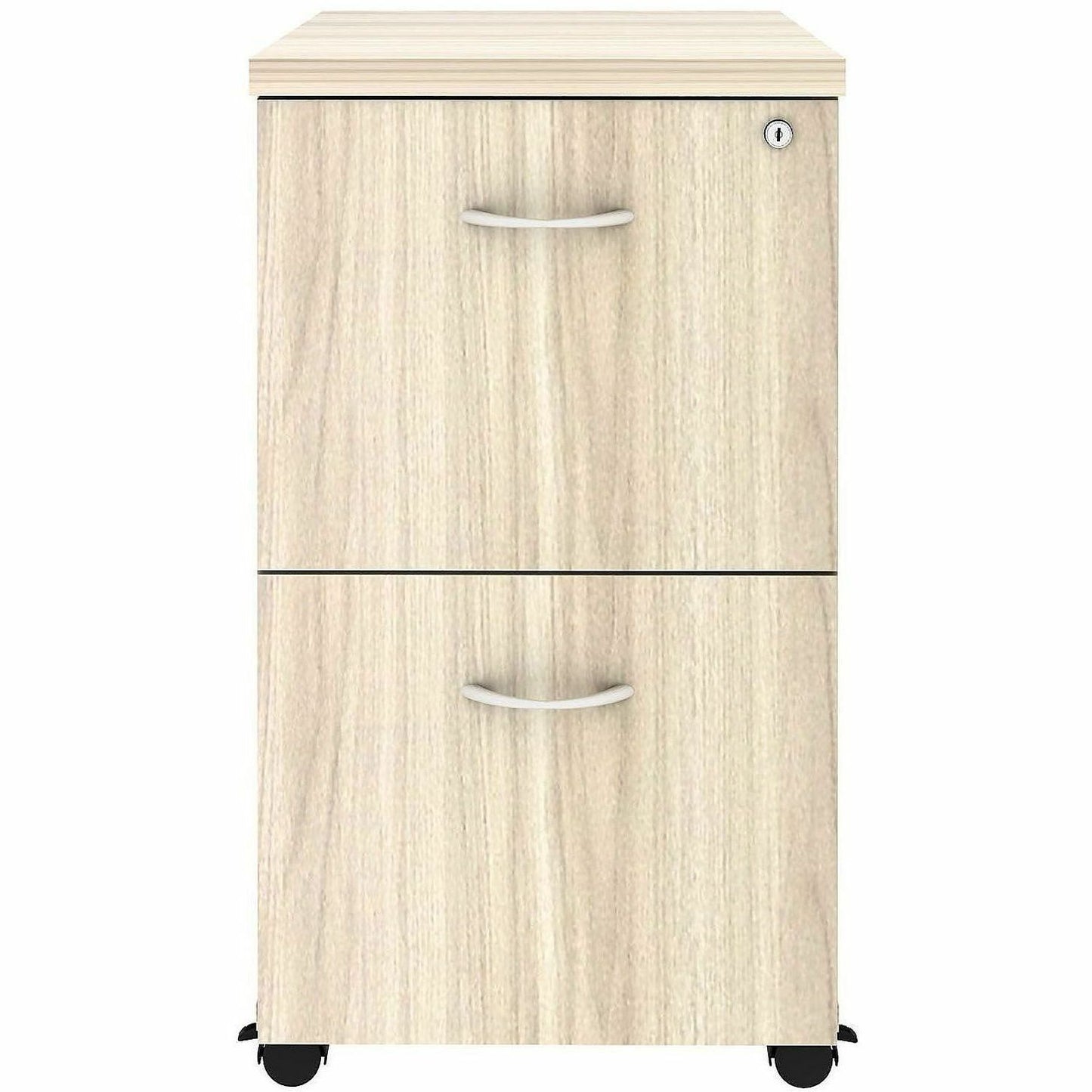 Lorell Essentials 2-Drawer Mobile Pedestal, 28.3" Height x 16" Width x 22" Depth, Modern Elm (LLR66329)