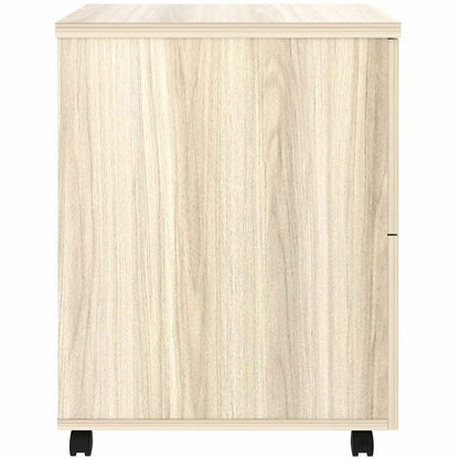 Lorell Essentials 2-Drawer Mobile Pedestal, 28.3" Height x 16" Width x 22" Depth, Modern Elm (LLR66329)