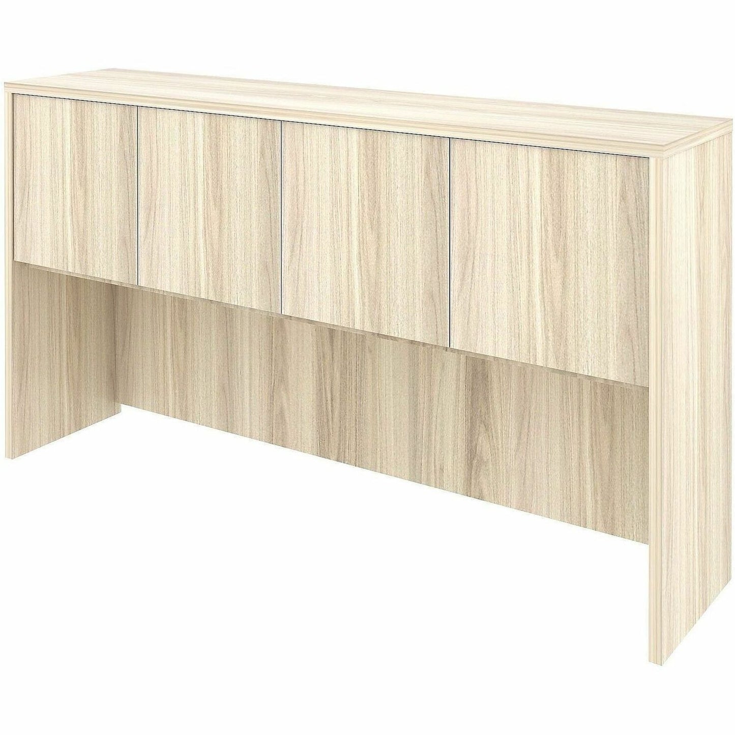 Lorell Essentials 4-Door Stack-On Hutch, 36" Height x 66" Width x 15" Depth, Modern Elm (LLR66317)