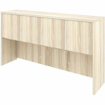 Lorell Essentials 4-Door Stack-On Hutch, 36" Height x 66" Width x 15" Depth, Modern Elm (LLR66317)