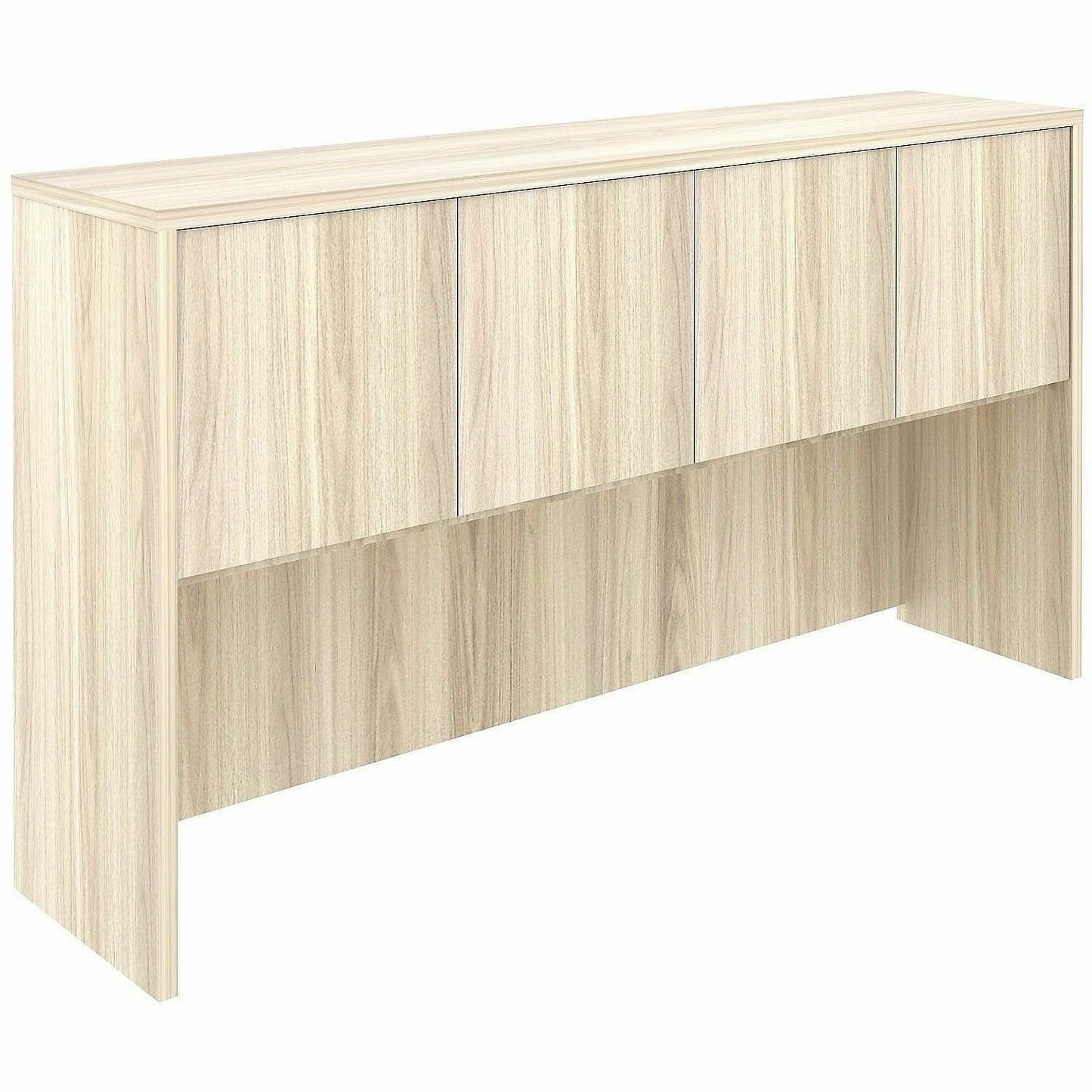 Lorell Essentials 4-Door Stack-On Hutch, 36" Height x 66" Width x 15" Depth, Modern Elm (LLR66317)