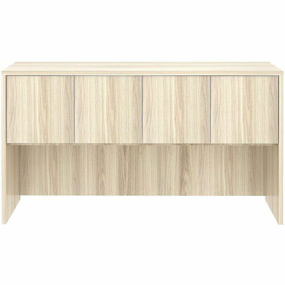 Lorell Essentials 4-Door Stack-On Hutch, 36" Height x 66" Width x 15" Depth, Modern Elm (LLR66317)