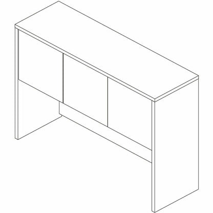 Lorell Essentials 3-Door Stack-On Hutch, 36" Height x 48" Width x 15" Depth, Modern Elm (LLR66319)