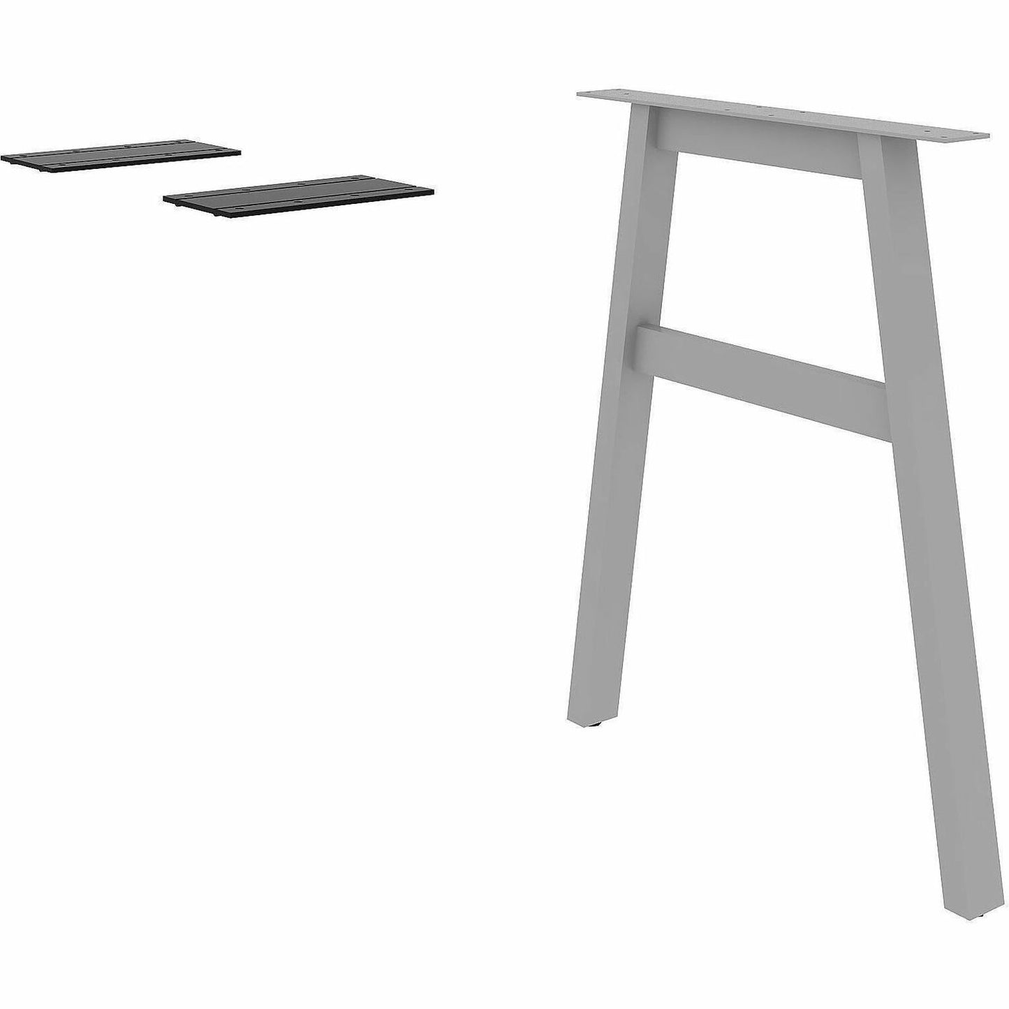 Lorell 16291 Adjustable Table Leg Bases & Returns, Silver (LLR16291)