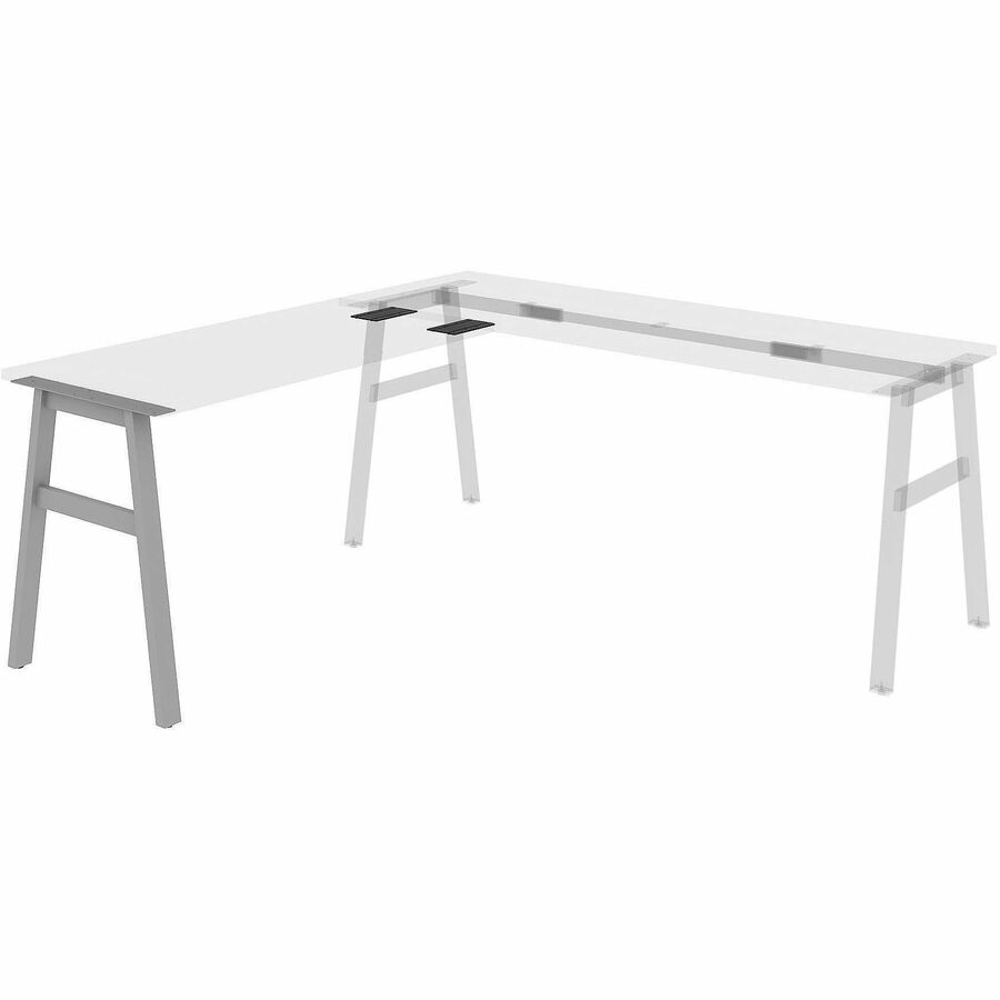 Lorell 16291 Adjustable Table Leg Bases & Returns, Silver (LLR16291)