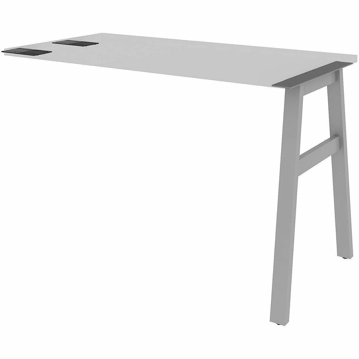 Lorell 16291 Adjustable Table Leg Bases & Returns, Silver (LLR16291)