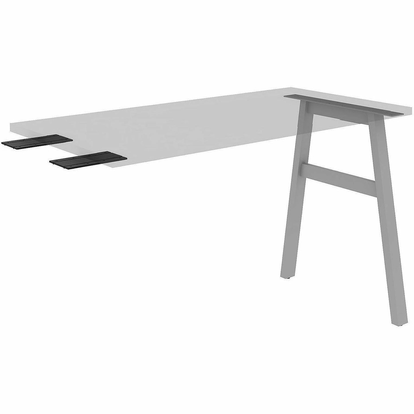 Lorell 16291 Adjustable Table Leg Bases & Returns, Silver (LLR16291)