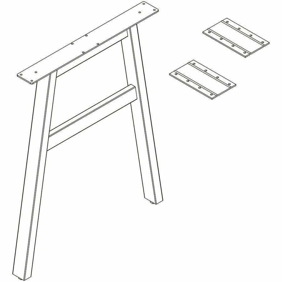 Lorell 16291 Adjustable Table Leg Bases & Returns, Silver (LLR16291)