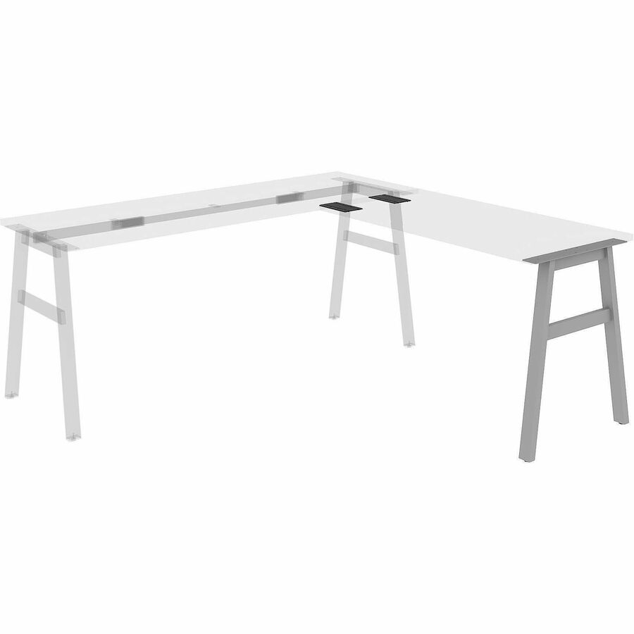 Lorell 16291 Adjustable Table Leg Bases & Returns, Silver (LLR16291)