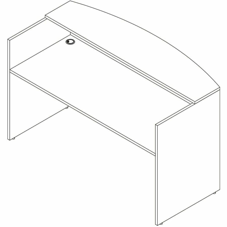 Lorell Essentials Front Reception Desk, 1" Thickness Table Top, 42.5" Height x 72" Width x 36" Depth (LLR66325)