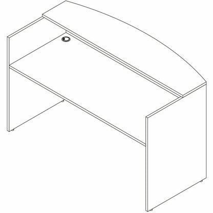 Lorell Essentials Front Reception Desk, 1" Thickness Table Top, 42.5" Height x 72" Width x 36" Depth (LLR66325)