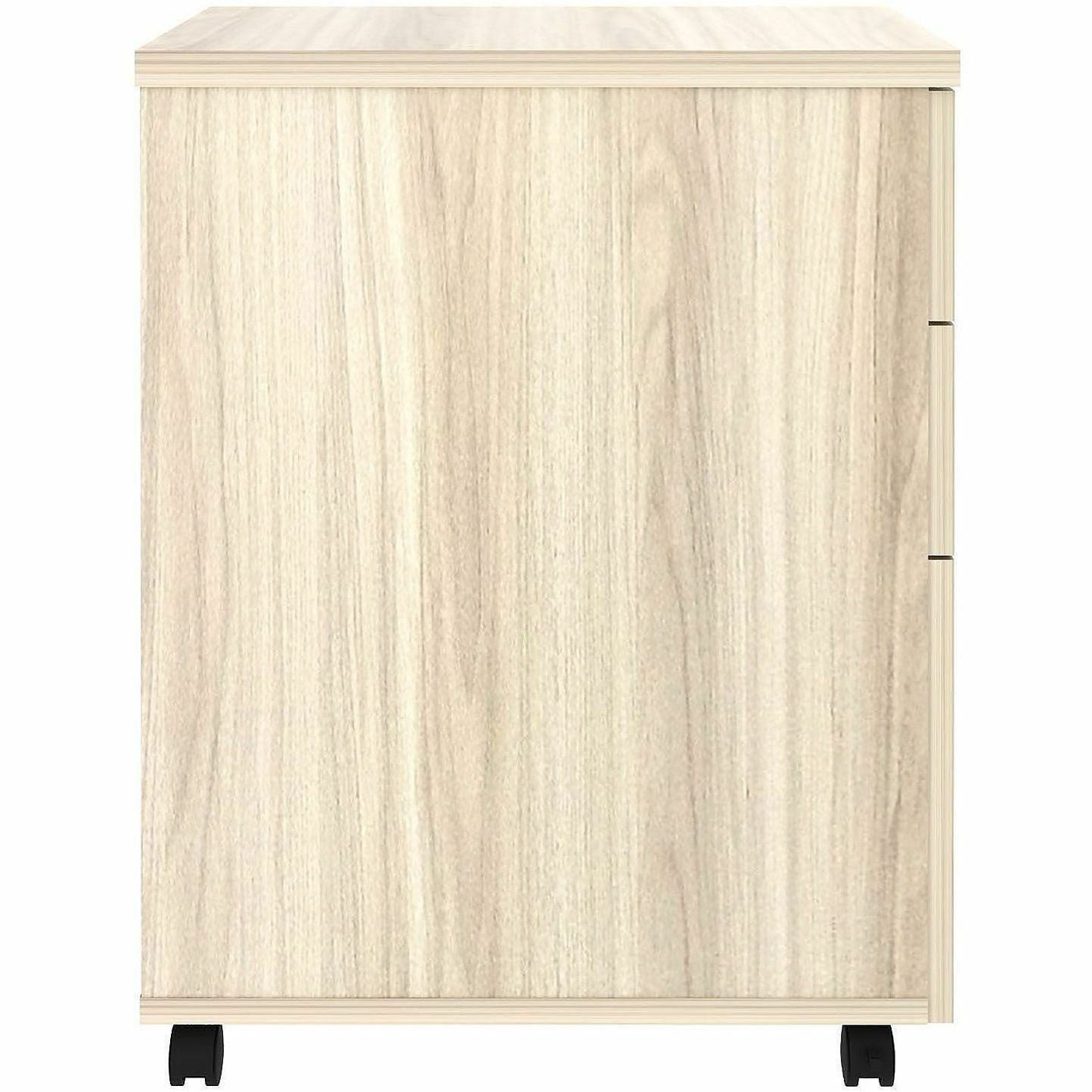 Lorell Essentials 3-Drawer Mobile Pedestal, 28.3" Height x 16" Width x 22" Depth, Modern Elm (LLR66328)