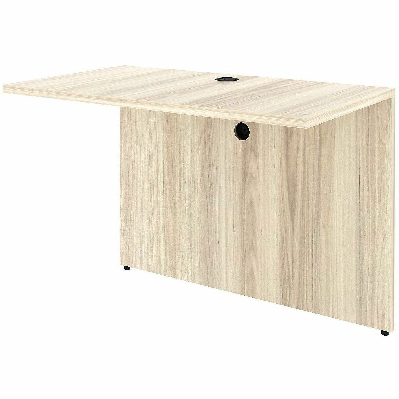 Lorell Essentials Rectangular Bridge, 1" Thickness Table Top, 29.5" Height x 42" Width x 24" Depth, Modern Elm (LLR66324)