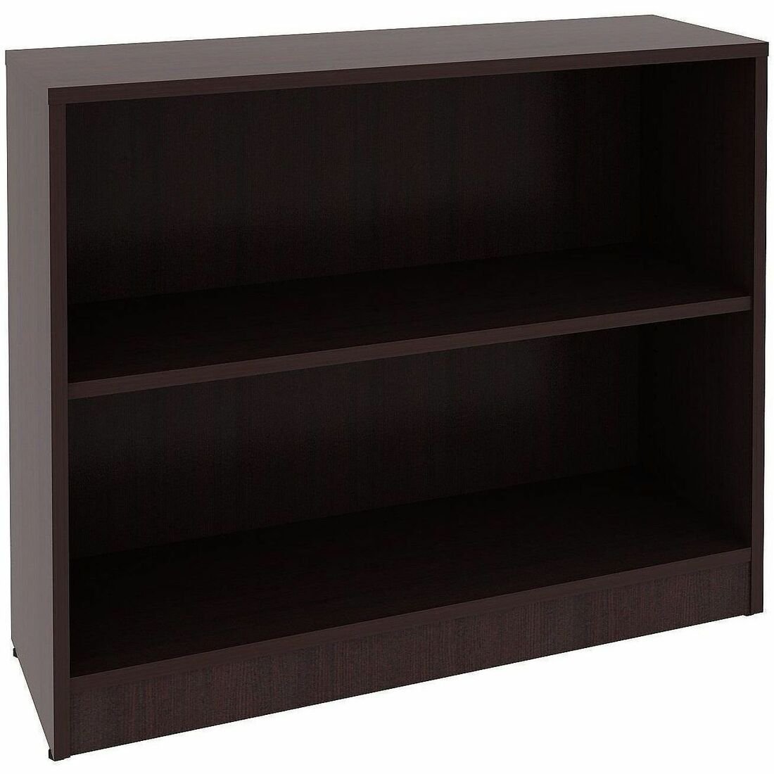 Lorell Essentials Espresso Laminate Bookcase, 36" Width x 12" Depth x 30" Height, Espresso (LLR18249)