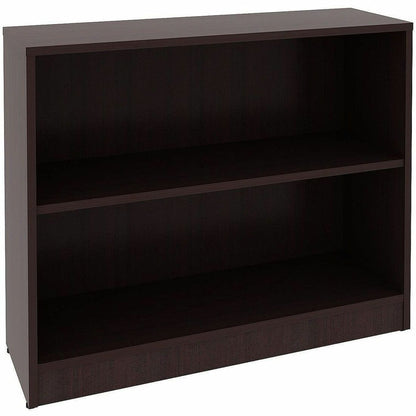 Lorell Essentials Espresso Laminate Bookcase, 36" Width x 12" Depth x 30" Height, Espresso (LLR18249)