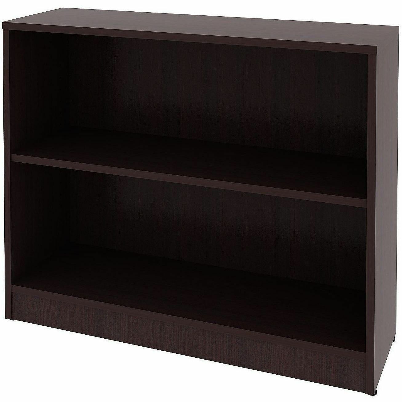 Lorell Essentials Espresso Laminate Bookcase, 36" Width x 12" Depth x 30" Height, Espresso (LLR18249)