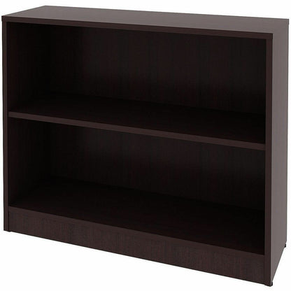 Lorell Essentials Espresso Laminate Bookcase, 36" Width x 12" Depth x 30" Height, Espresso (LLR18249)