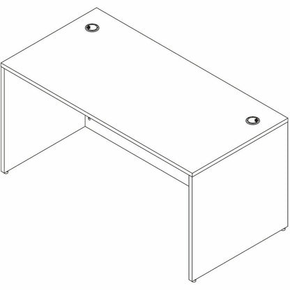 Lorell 66304 Essentials Retangular Desk Shell, Assembly Required, Modern Elm (LLR66304)