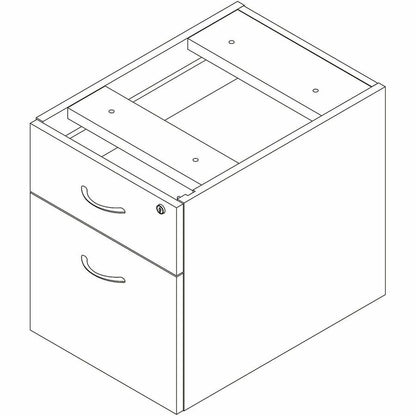 Lorell Essentials Fixed Hanging File Pedestal, 21" Height x 16" Width x 22" Depth, Modern Elm (LLR66330)