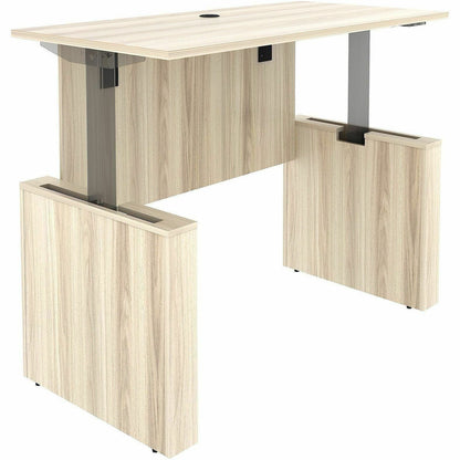 Lorell Essentials 60" Sit-to-Stand Desk Shell, 1" Thickness Table Top, 49" Height x 60" Width x 29" Depth, Modern Elm (LLR66308)