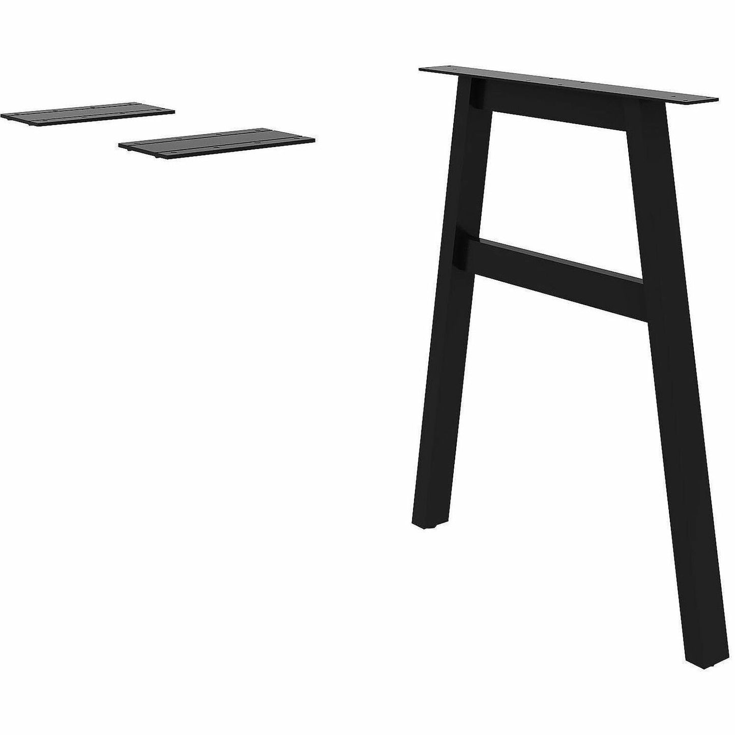 Lorell 16288 Adjustable Table Leg Bases & Returns, Black (LLR16288)